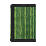 Green Bamboo Tree Pattern Print Trifold Wallet