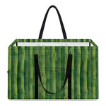 Green Bamboo Tree Pattern Print Utility Tote Bag