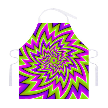 Green Big Bang Moving Optical Illusion Adjustable Apron