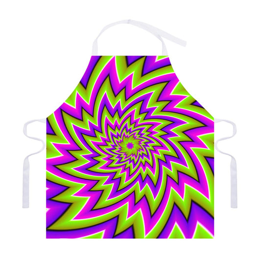 Green Big Bang Moving Optical Illusion Adjustable Apron