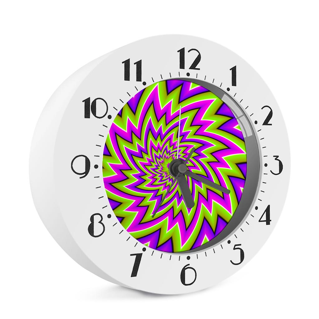 Green Big Bang Moving Optical Illusion Alarm Clock
