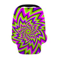 Green Big Bang Moving Optical Illusion Baby Seat Cover