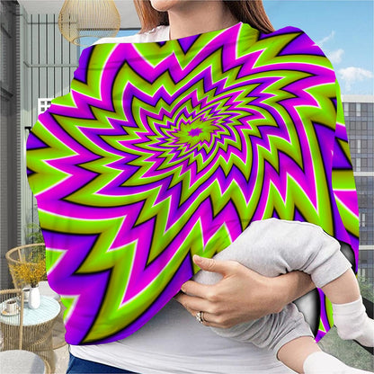 Green Big Bang Moving Optical Illusion Baby Seat Cover