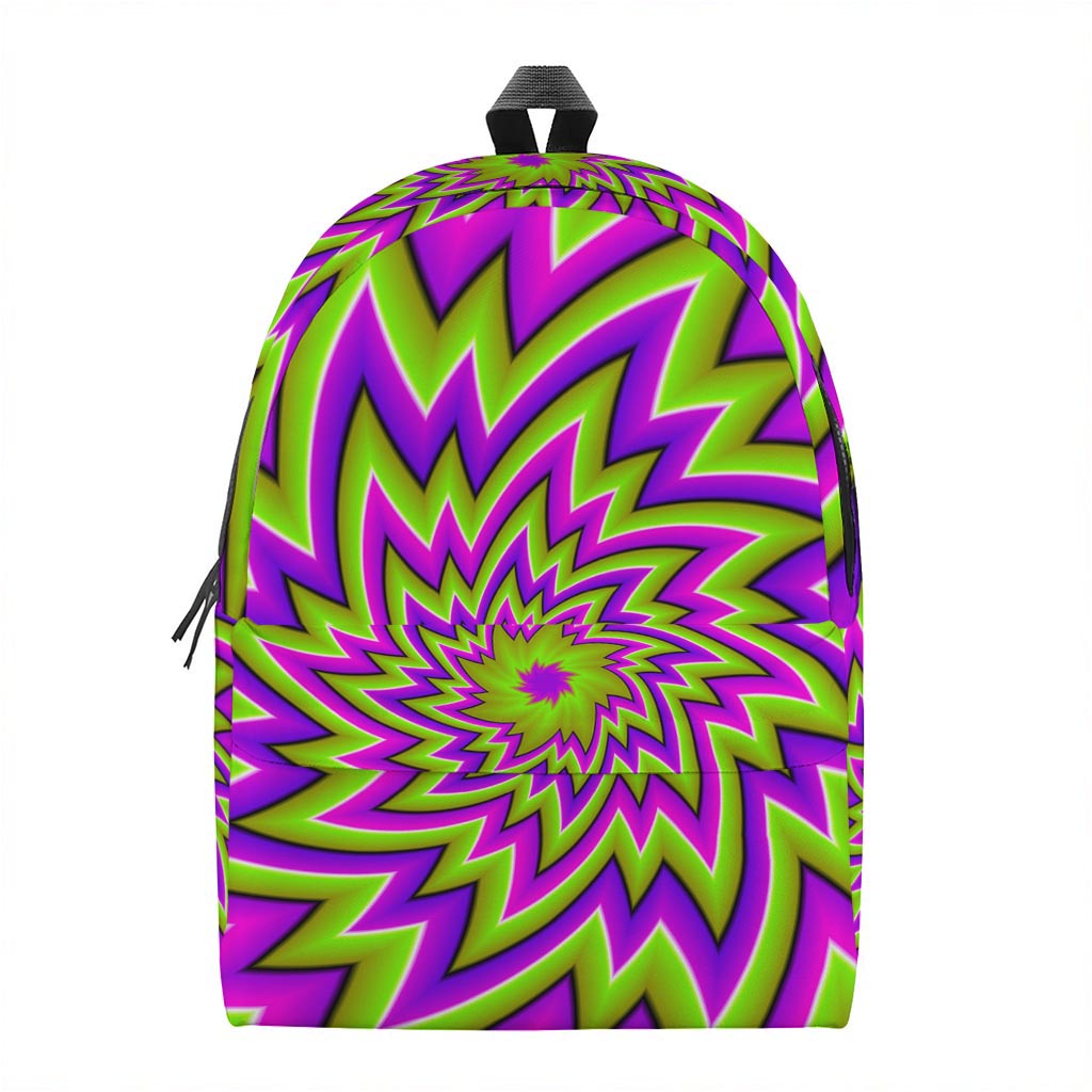 Green Big Bang Moving Optical Illusion Backpack