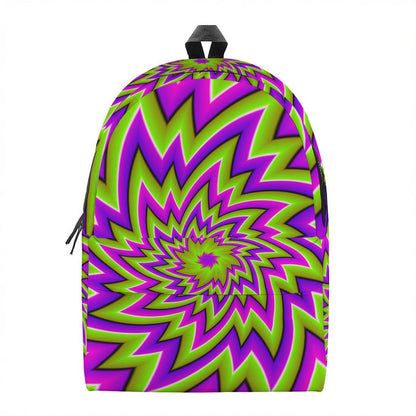 Green Big Bang Moving Optical Illusion Backpack