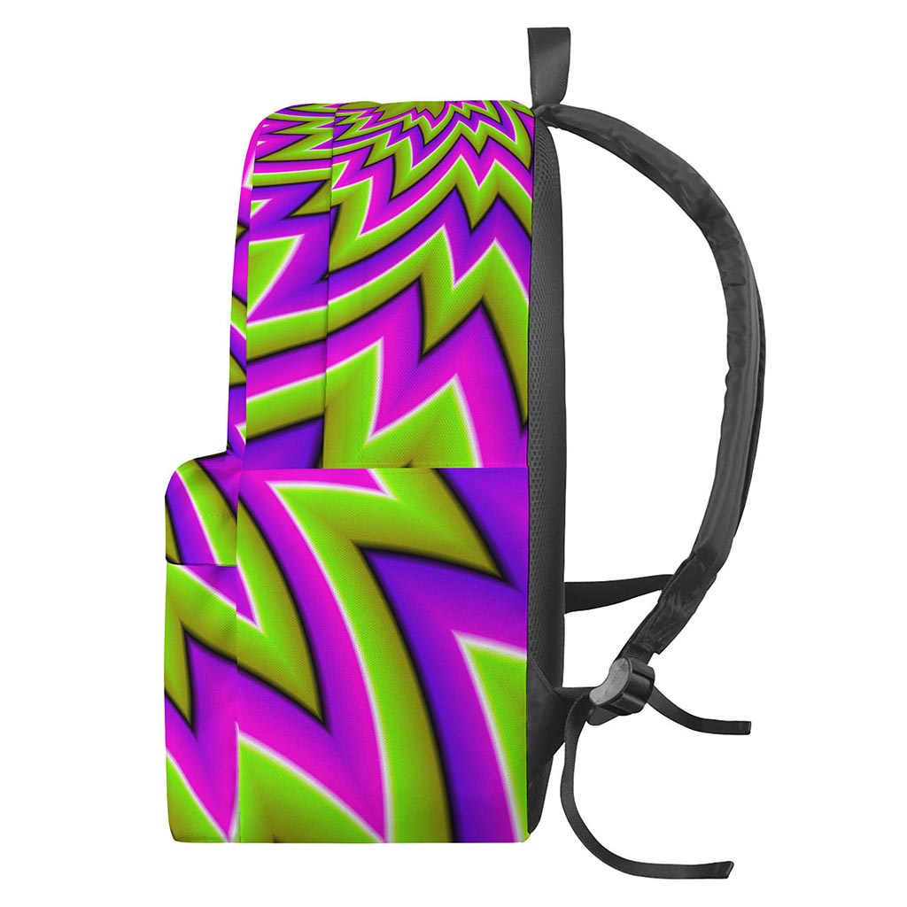 Green Big Bang Moving Optical Illusion Backpack