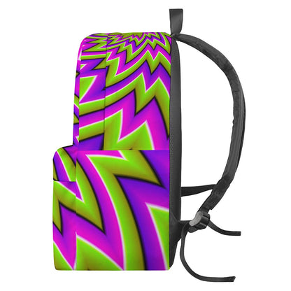 Green Big Bang Moving Optical Illusion Backpack