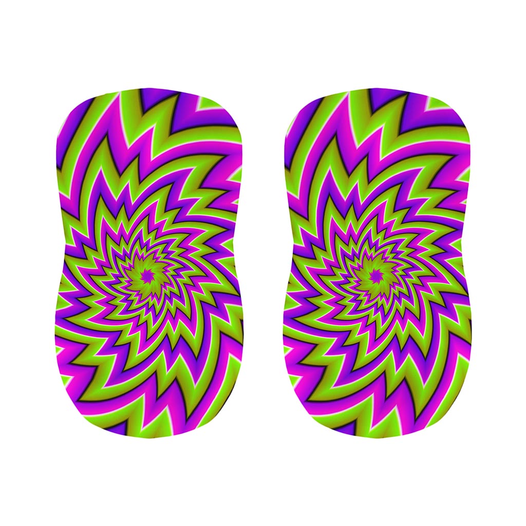 Green Big Bang Moving Optical Illusion Bar Stool Covers
