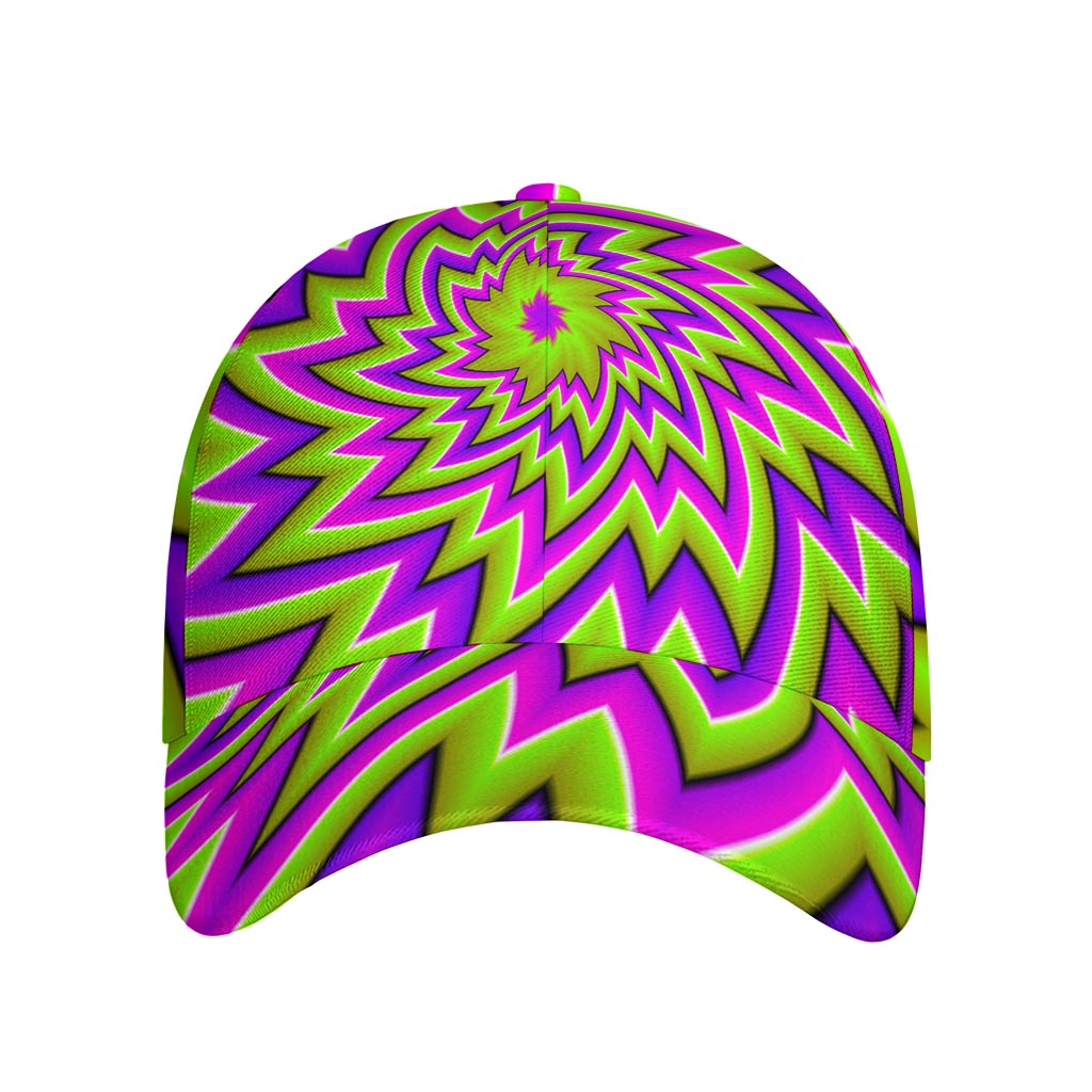 Green Big Bang Moving Optical Illusion Baseball Cap