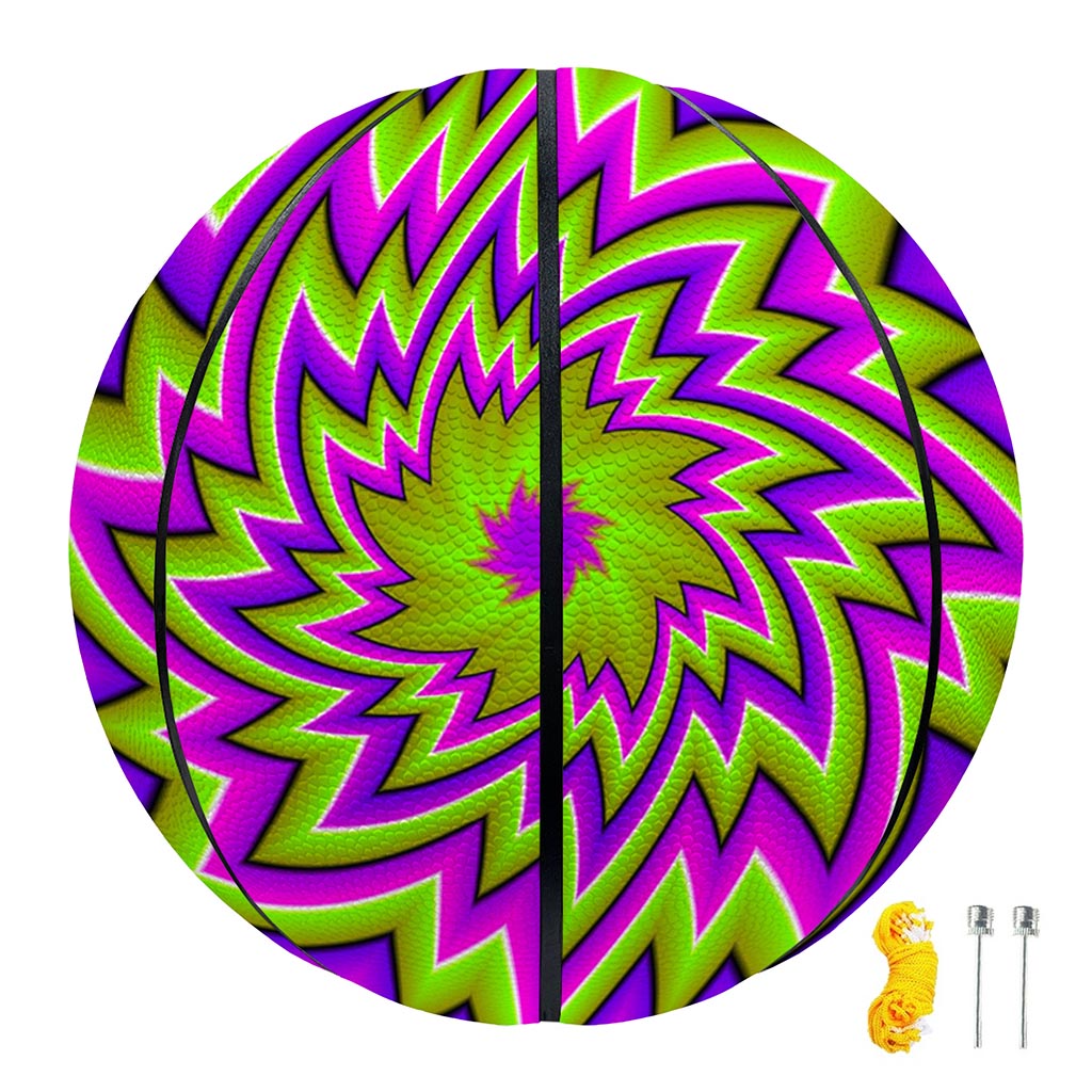 Green Big Bang Moving Optical Illusion Basketball