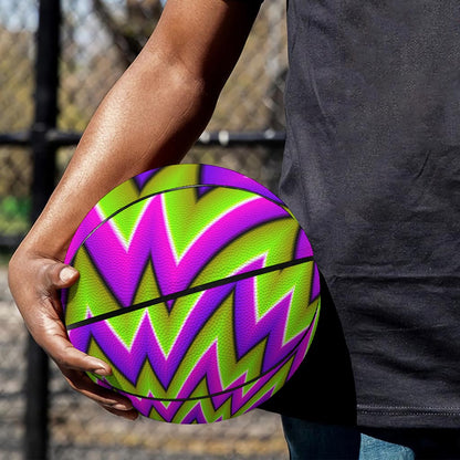 Green Big Bang Moving Optical Illusion Basketball