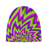 Green Big Bang Moving Optical Illusion Beanie