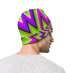 Green Big Bang Moving Optical Illusion Beanie