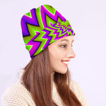 Green Big Bang Moving Optical Illusion Beanie