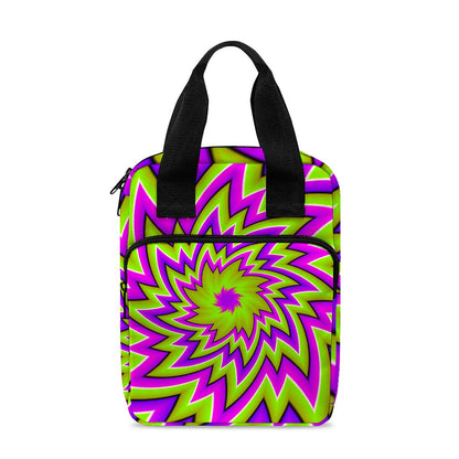 Green Big Bang Moving Optical Illusion Bible Tote Bag