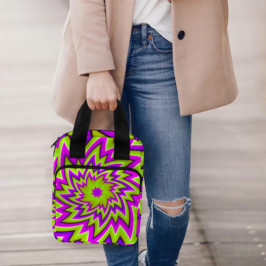 Green Big Bang Moving Optical Illusion Bible Tote Bag