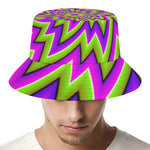 Green Big Bang Moving Optical Illusion Bucket Hat