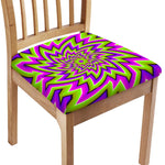 Green Big Bang Moving Optical Illusion Chair Cushion Cover