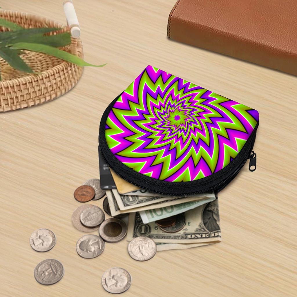 Green Big Bang Moving Optical Illusion Coin Purse