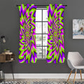 Green Big Bang Moving Optical Illusion Grommet Curtain Panels