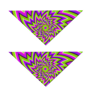 Green Big Bang Moving Optical Illusion Dog Bandana