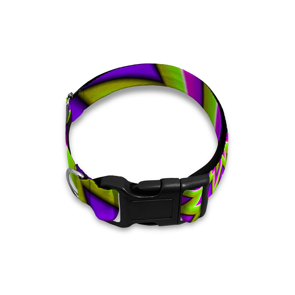 Green Big Bang Moving Optical Illusion Dog Collar