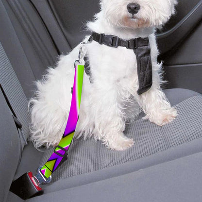 Green Big Bang Moving Optical Illusion Dog Seat Belt