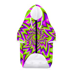 Green Big Bang Moving Optical Illusion Dog Zip Up Hoodie