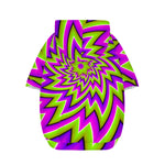 Green Big Bang Moving Optical Illusion Dog Zip Up Hoodie