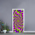 Green Big Bang Moving Optical Illusion Door Sticker