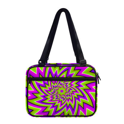 Green Big Bang Moving Optical Illusion Double Strap Bible Bag