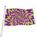 Green Big Bang Moving Optical Illusion Flag
