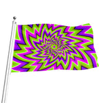 Green Big Bang Moving Optical Illusion Flag