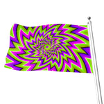 Green Big Bang Moving Optical Illusion Flag