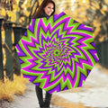Green Big Bang Moving Optical Illusion Foldable Umbrella