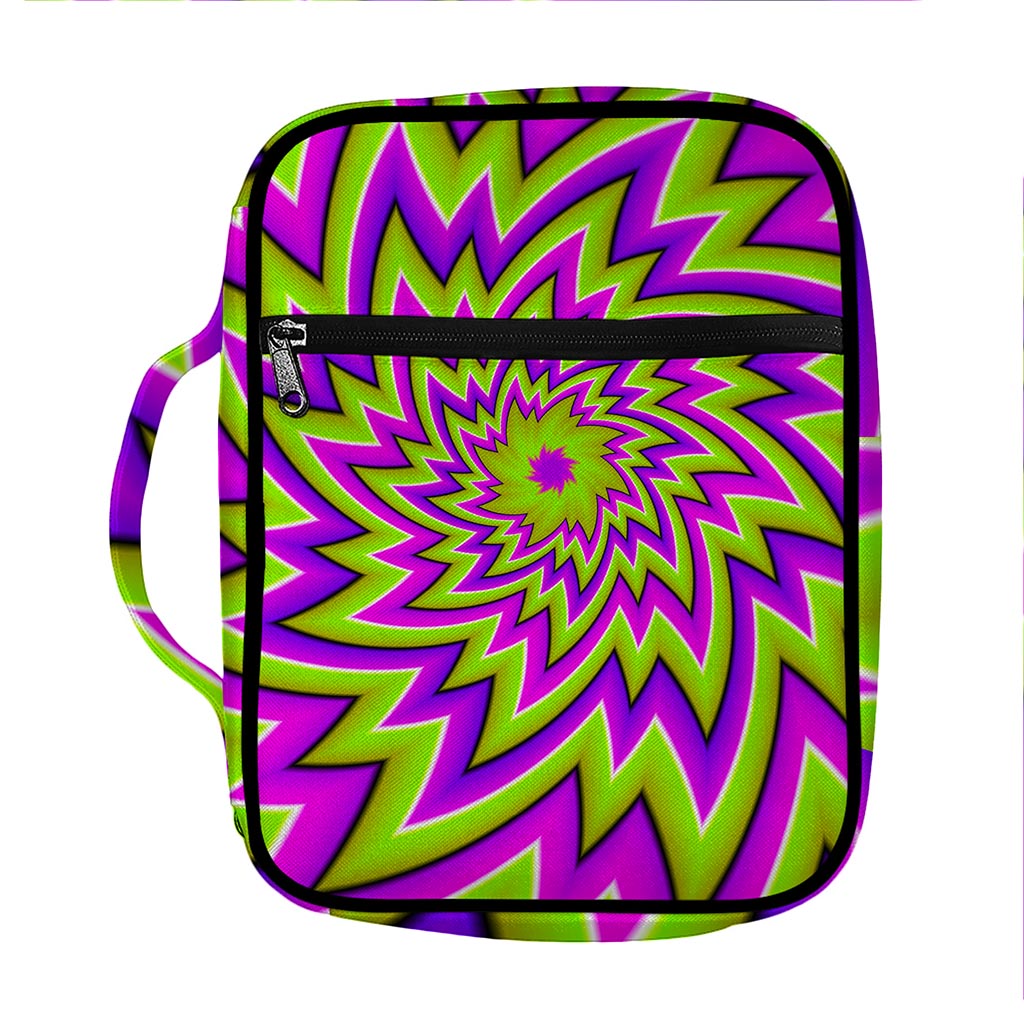 Green Big Bang Moving Optical Illusion Front Pocket Bible Bag