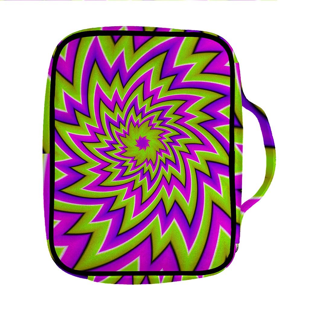 Green Big Bang Moving Optical Illusion Front Pocket Bible Bag