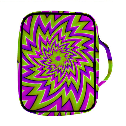 Green Big Bang Moving Optical Illusion Front Pocket Bible Bag