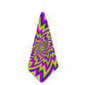 Green Big Bang Moving Optical Illusion Hand Towel