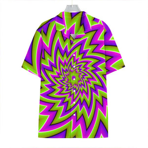 Green Big Bang Moving Optical Illusion Hawaiian Shirt