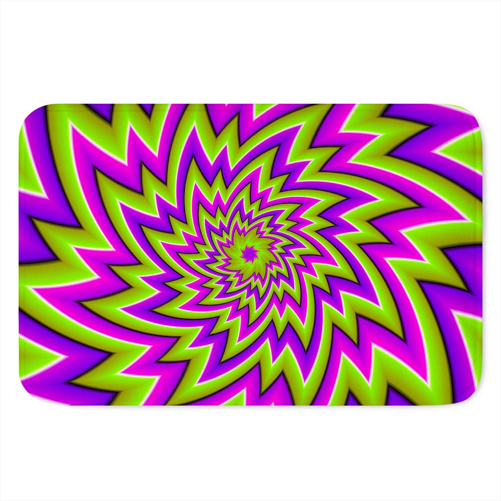 Green Big Bang Moving Optical Illusion Indoor Door Mat