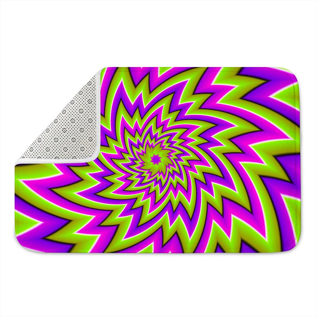 Green Big Bang Moving Optical Illusion Indoor Door Mat