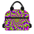 Green Big Bang Moving Optical Illusion Insulated Lunch Bag