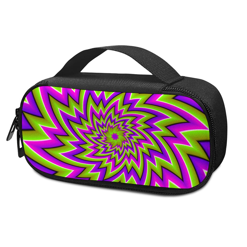 Green Big Bang Moving Optical Illusion Insulin Cooler Travel Case