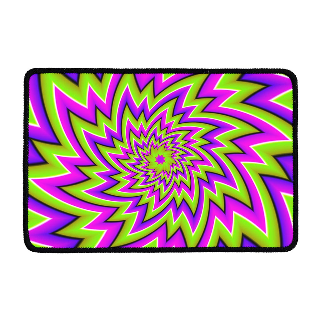 Green Big Bang Moving Optical Illusion Kitchen Mat
