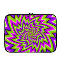 Green Big Bang Moving Optical Illusion Laptop Sleeve