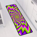 Green Big Bang Moving Optical Illusion Long Kitchen Mat