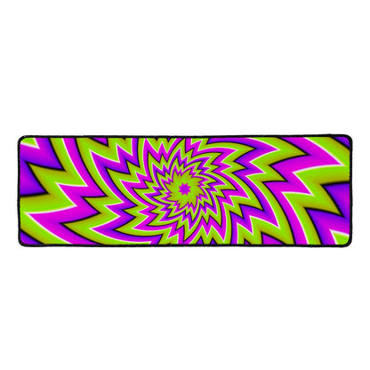Green Big Bang Moving Optical Illusion Long Kitchen Mat