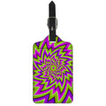 Green Big Bang Moving Optical Illusion Luggage Tag