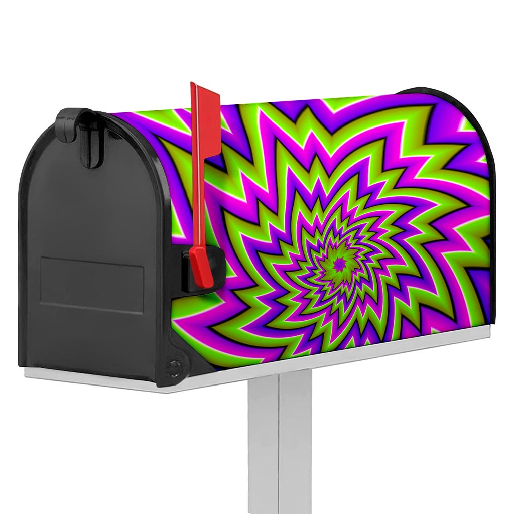 Green Big Bang Moving Optical Illusion Mailbox Cover